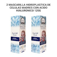 2 Mascarilla Hidroplastica de Celulas Madres Con Acido Hialuronico 120g